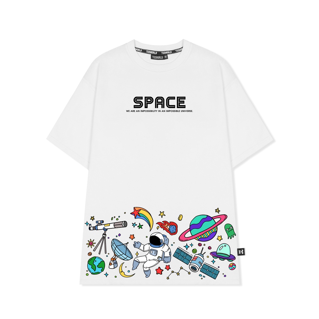 Áo thun Local Brand Teeworld Outer Space T-shirt Nam Nữ Trắng Đen Form Rộng Unisex