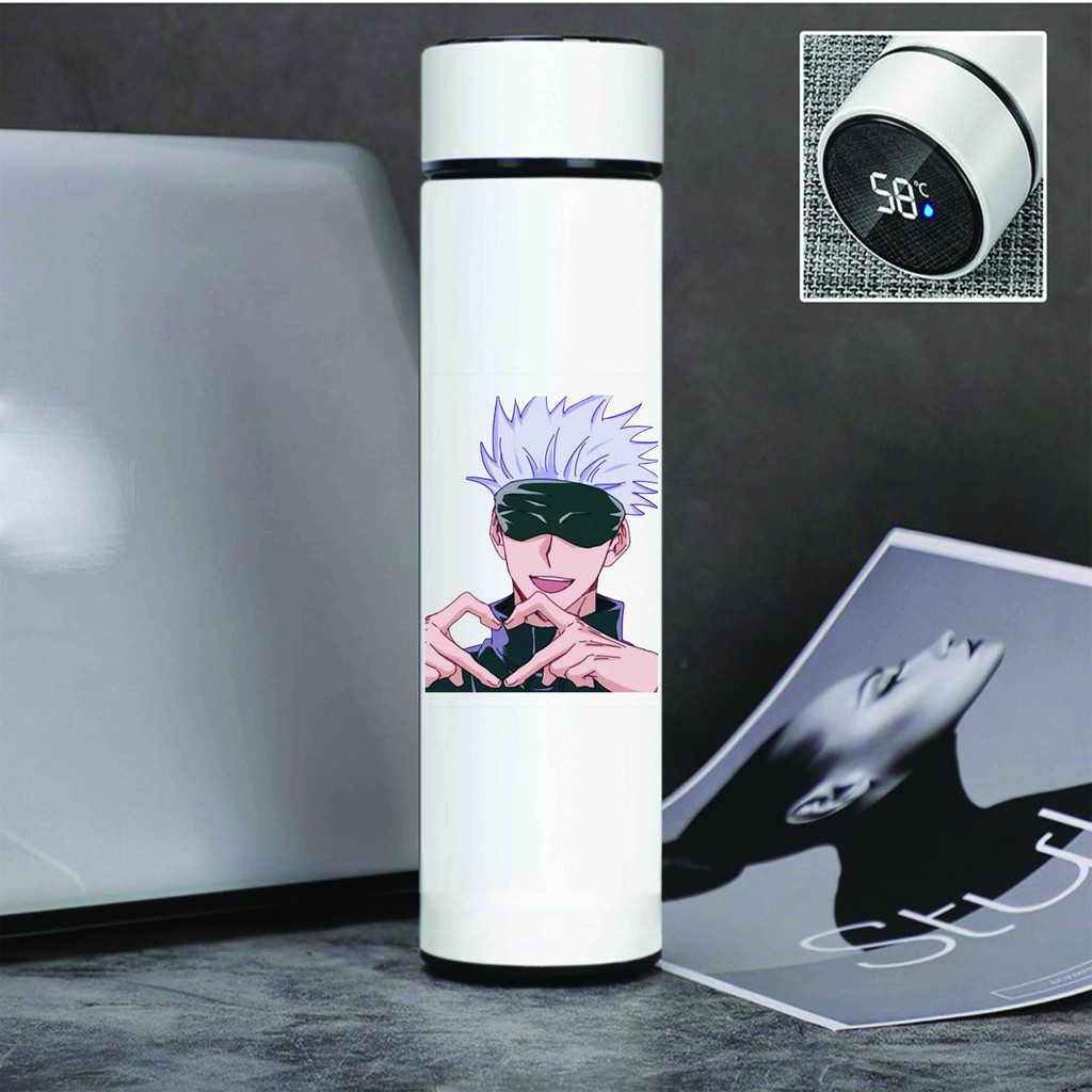 Bình giữ nhiệt đựng nước in hình JUJUTSU KAISEN CHÚ THUẬT HỒI CHIẾN game tiện lợi xinh xắn anime chibi M2