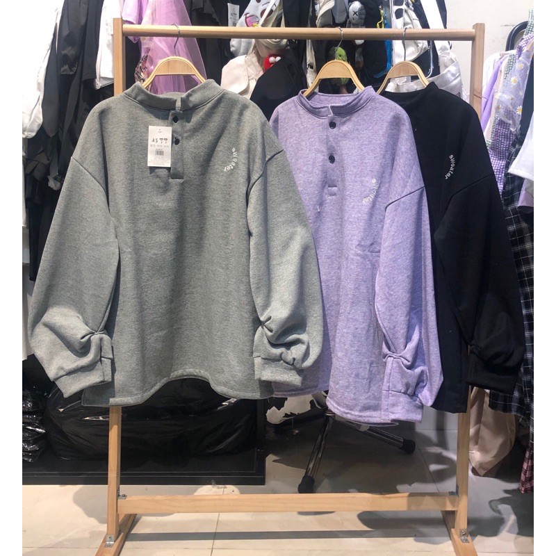 Áo nỉ CỔ TÀU unisex phom to chất nỉ bông dày giá rẻ A00177 | BigBuy360 - bigbuy360.vn