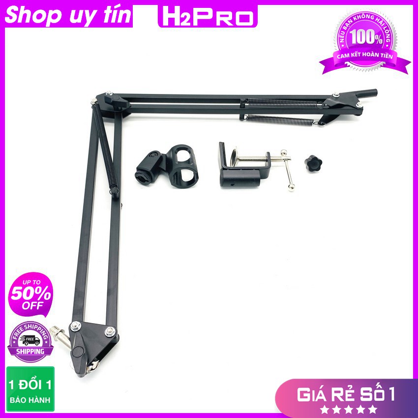 [RẺ VÔ ĐỊCH] Giá đỡ micro kẹp bàn Microphone Stand H2Pro chính hãng, chân đế micro kẹp bàn thu âm-livestream cao cấp, dà