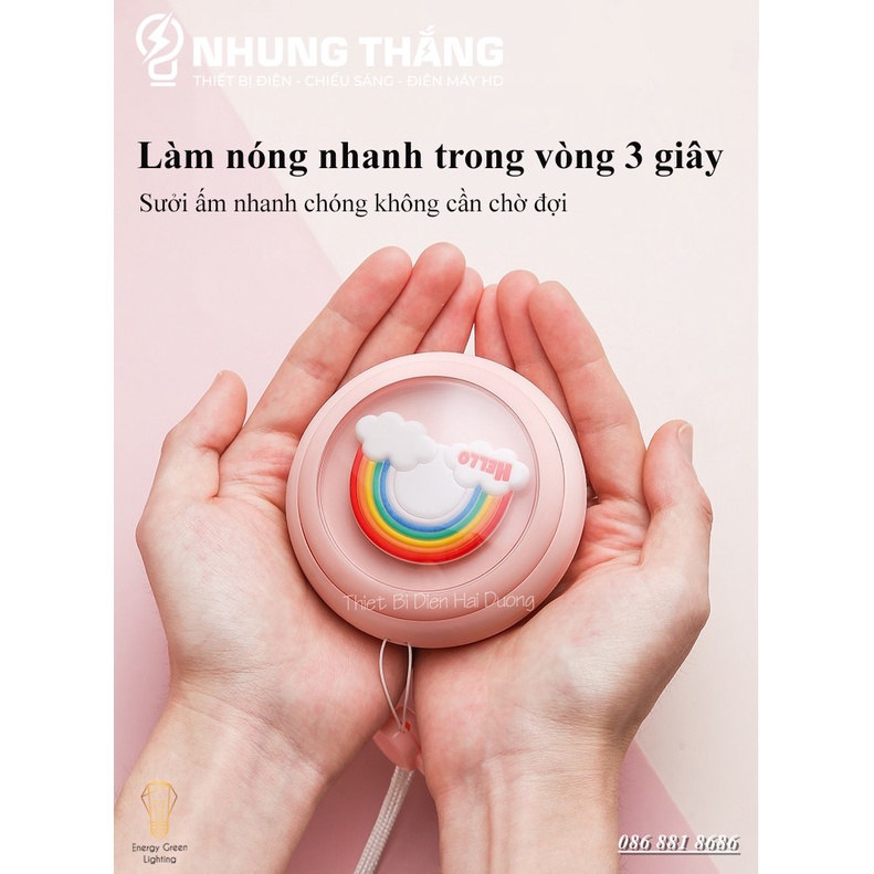 Máy Sưởi Ấm Mini Cầm Tay Đa Chức Năng - Quạt Sưởi Ấm Mini Thông Minh Nhỏ Gọn Bỏ Túi - Nhiều Màu Sắc Dễ Thương