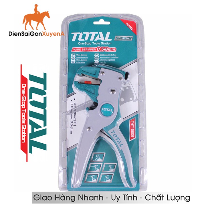 Kìm kiềm tuốt dây điện mỏ quạ 7inch Total THT15606 - DSG