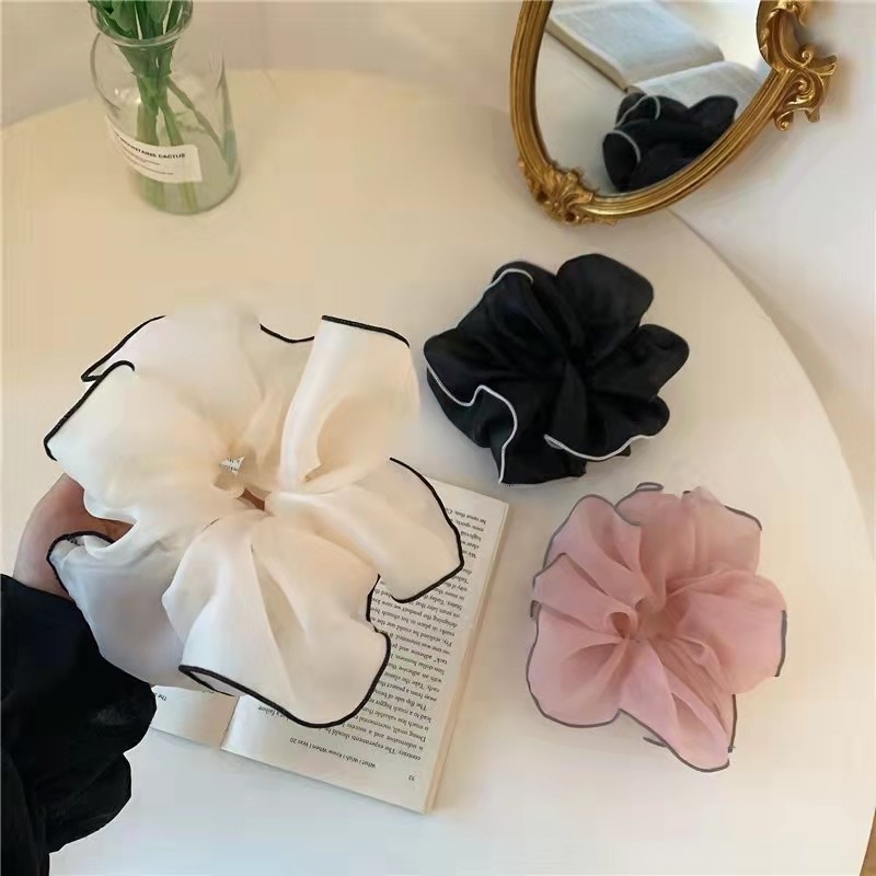 Dây Buộc Tóc Chiffon Cỡ Lớn Phong Cách Hàn Quốc Kiểu Mới