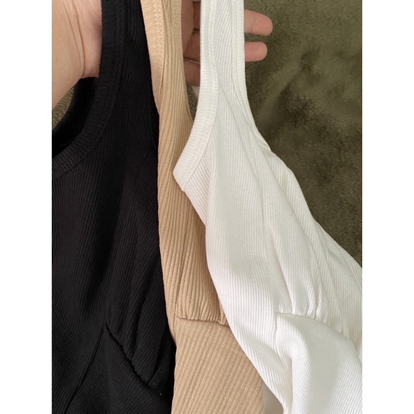 Áo thun nữ , áo croptop ba lỗ nhún ngực chất thun co giãn -A19y