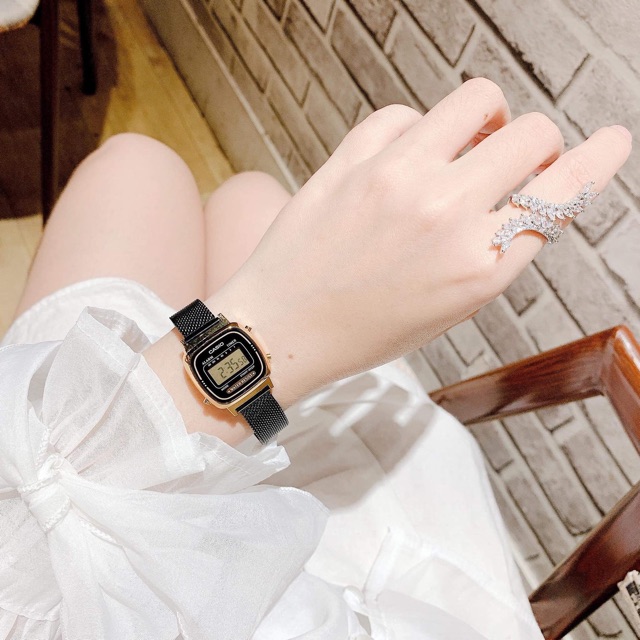 Đồng hồ dây lưới cho nữ C A S I O LA670 Chính hãng