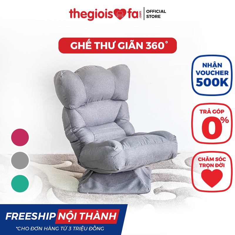 Ghế sofa xoay 360 độ, ghế thư giãn đa năng, đệm êm phù hợp ngồi làm việc, nghỉ ngơi GX01