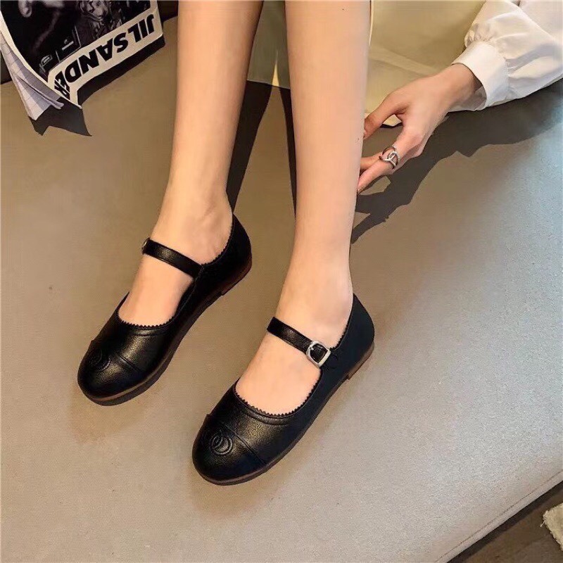 Bệt da that Hàng QCC full box đế cao su Full Size 35- 38