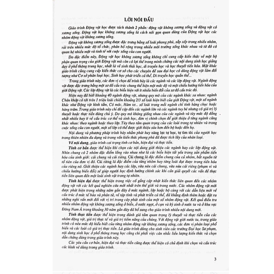 Sách - Động vật học Không xương sống