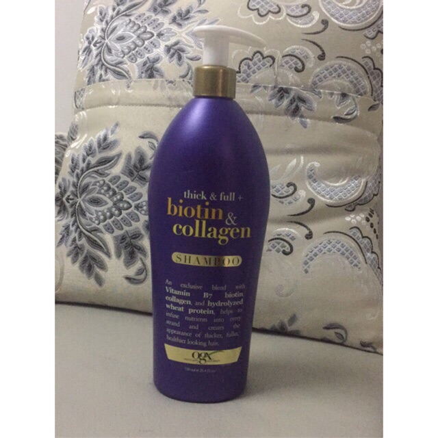 Dầu gội kích mọc tóc - organix thick & full biotin & collagen shampoo 750ml