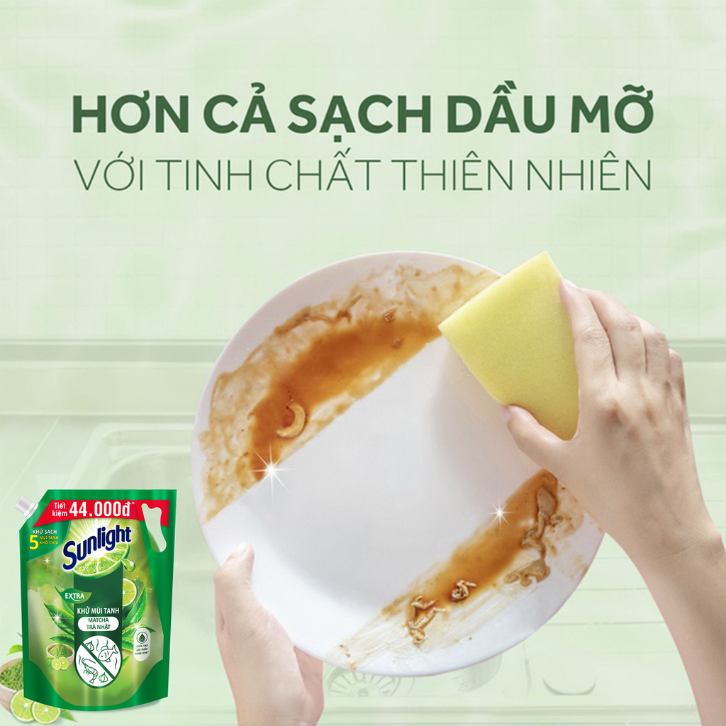 Nước Rửa Chén Bát Sunlight Thiên nhiên | Túi 2.1KG/ 3.4KG