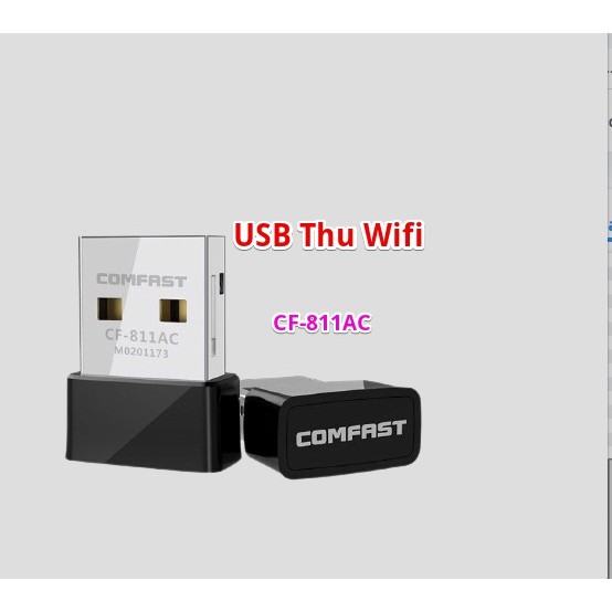 USB Thu WiFi Comfast CF-811AC Băng Tần Kép 2.4 và 5 Ghz ( hỗ trợ macOS, Windows, Hackintosh )