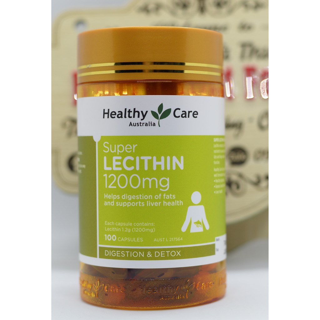 Mầm Đậu Nành [Úc] Lecithin Healthy Care 1200mg - Làm đẹp da, cải thiện sức khỏe - 100 viên