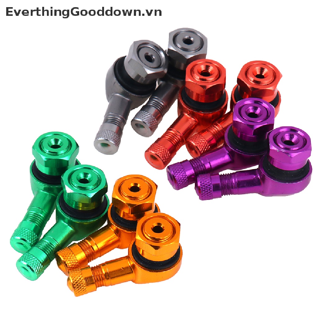 Everthingooddown Van Bánh Xe Máy 2 x CNC Góc 90 Độ Bằng Nhôm