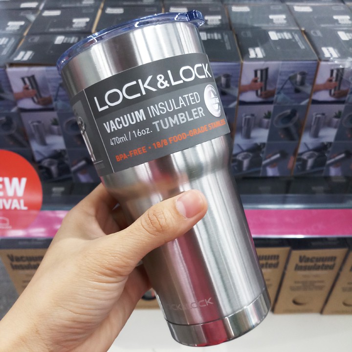 Cốc Giữ Nhiệt Lock&amp;Lock Swing Tumbler LHC4136SLV 470ml