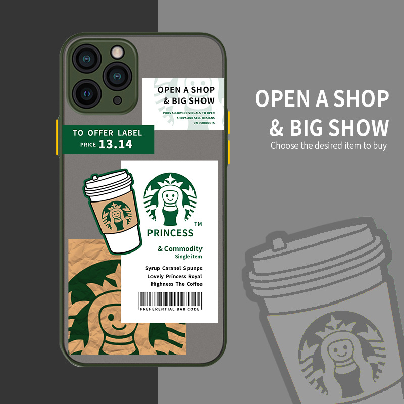 Ốp Lưng Hình Ly Cà Phê Thời Trang Cho Iphone 11 Pro Max Xr / Xs / X | BigBuy360 - bigbuy360.vn