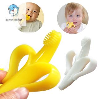 Environmentally Safe Baby Teether Teething Ring Banana Silicone Toothbrush