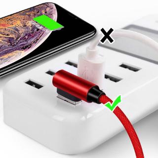 Right Angle Elbow Game Dedicated USB Charger Mesh Data Cable For Apple iPhone Fast Charging Cable