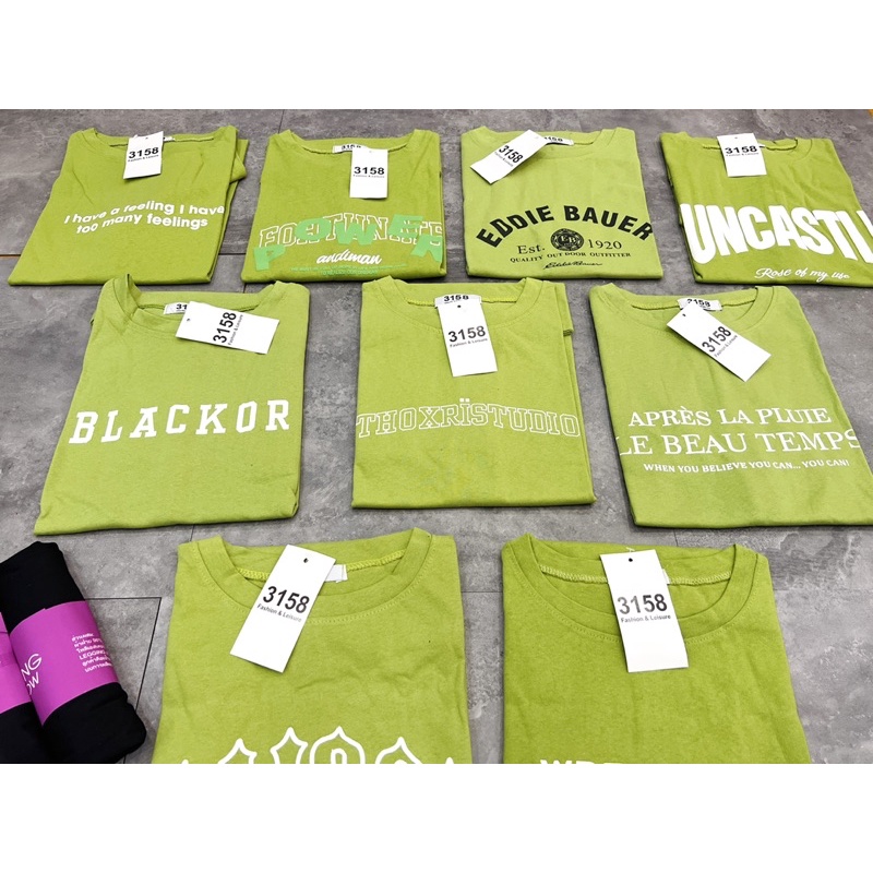 Áo phông 3158 cotton khô ( Màu Xanh Bơ )