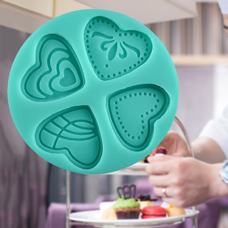 Khuôn silicone làm bánh kẹo hình trái tim