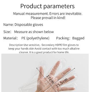 Set of 100 Convenient Multi-Purpose Disposable Gloves
