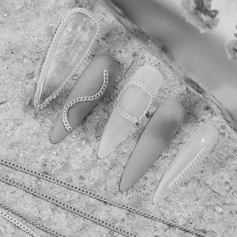 OCEANMAP Dây Xích 50cm Màu Macaron Dùng Trang Trí Móng Tay Nghệ Thuật DIY