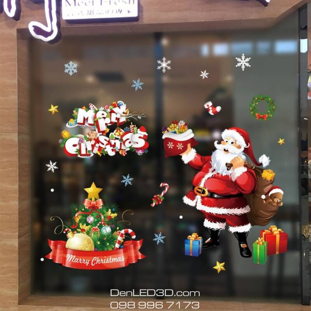 Decal Trang Trí Chữ Merry Christmas Cho Giáng Sinh và Năm Mới | BigBuy360 - bigbuy360.vn