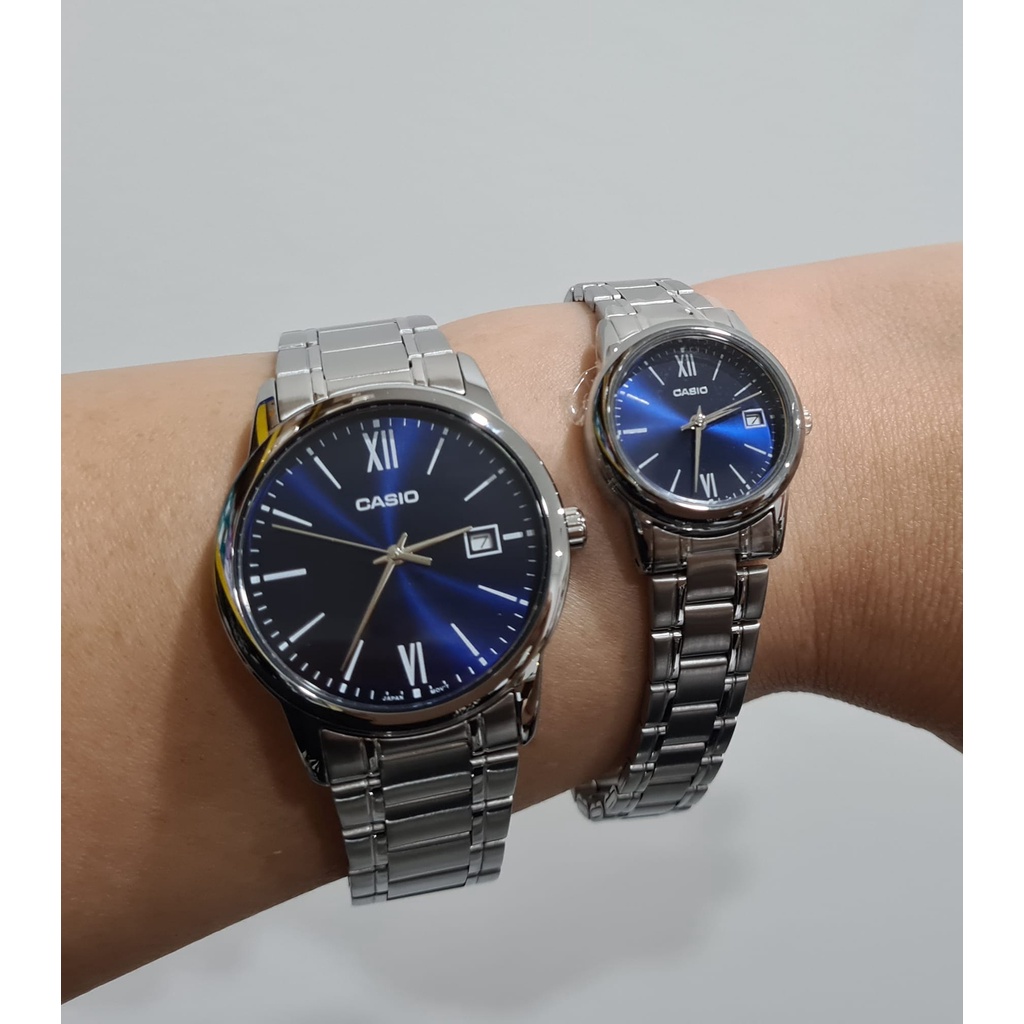 Đồng hồ nam dây kim loại Casio Anh Khuê MTP-V002D-2B3UDF