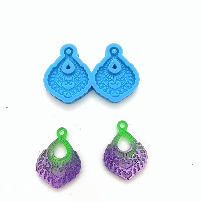 Khuôn Silicone Đổ Resin 7 Ngăn Hình Giọt Nước