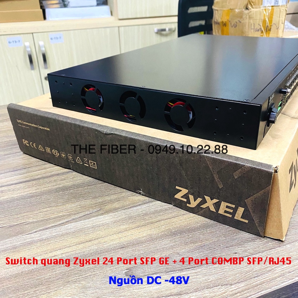 Switch Quang Zyxel MGS3520-28F 24-Port SFP GE + 4 Port COMBO RJ45/SFP GE, Nguồn DC-48V
