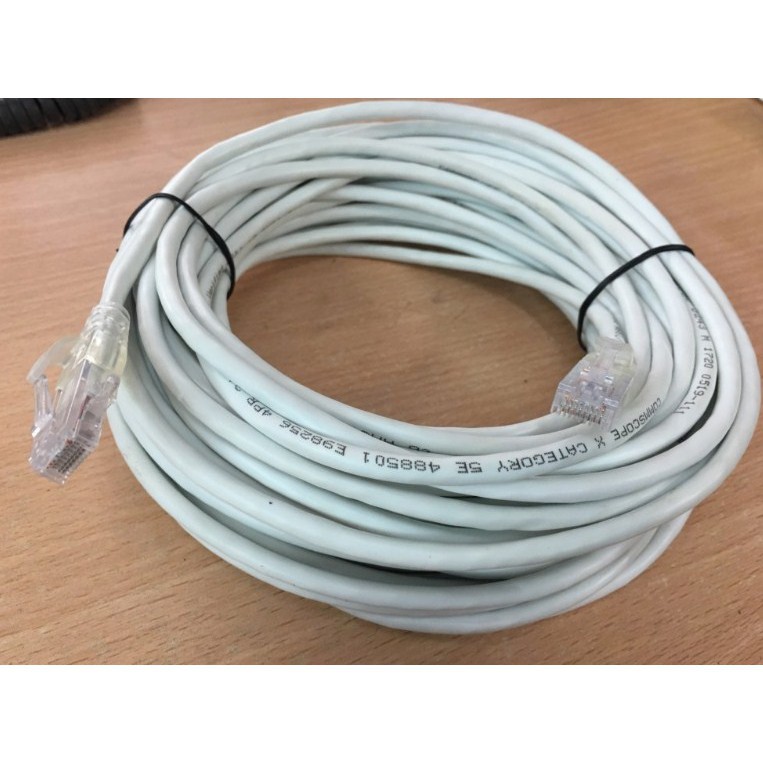 BẤM SẴN 2 ĐẦU Dây mạng LAN RJ45 internet 1M 1,5M 2M 3M 5M 10M 15M 20M 25M 30M 35M 40M 45M 50M ( dây trắng hoặc xanh )