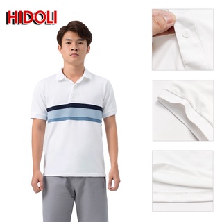 Áo polo nam phối ngang hidoli thiết kế áo thun cổ bẻ