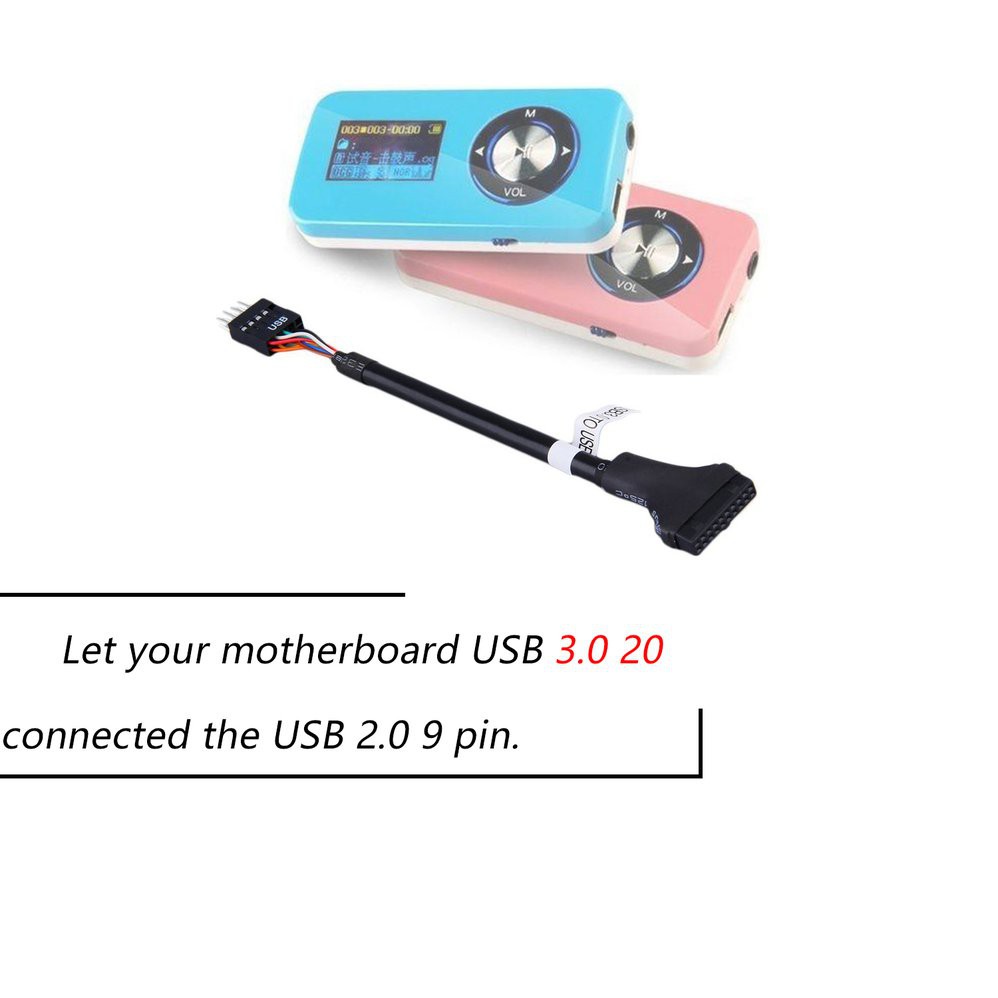 Cáp Chuyển Đổi Usb 3.0 20 Pin Female Sang Usb 2.0 9 Pin