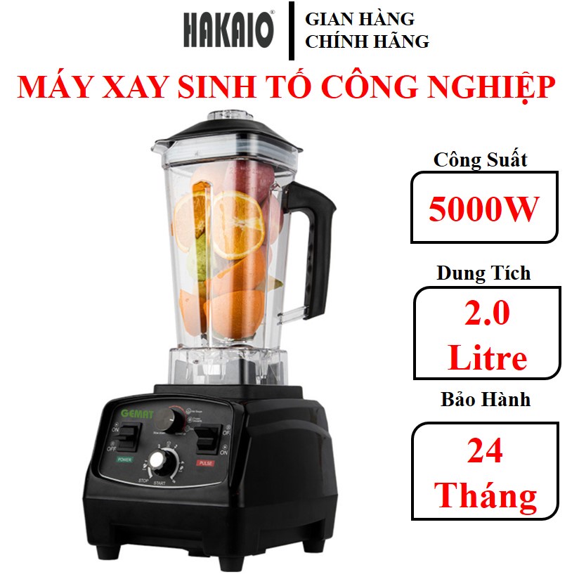 Máy Xay Công Nghiệp - 5000W [BH-24Tháng] GEMAT xay thịt cá, rau củ quả, sinh tố, ngũ cốc, đồ khô,xay rau má.xay đa năng