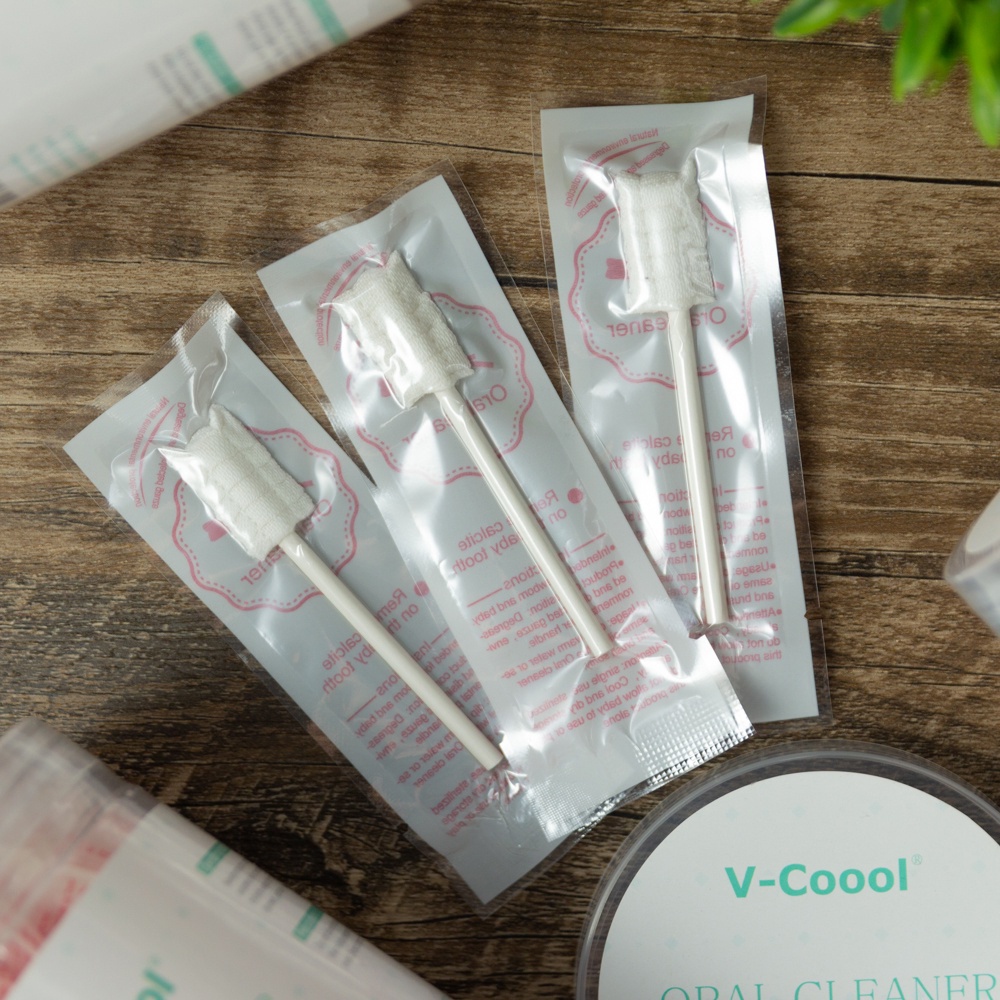 Hộp rơ lưỡi cho bé V-Coool, hộp 30 que (1 đầu rơ lưỡi)