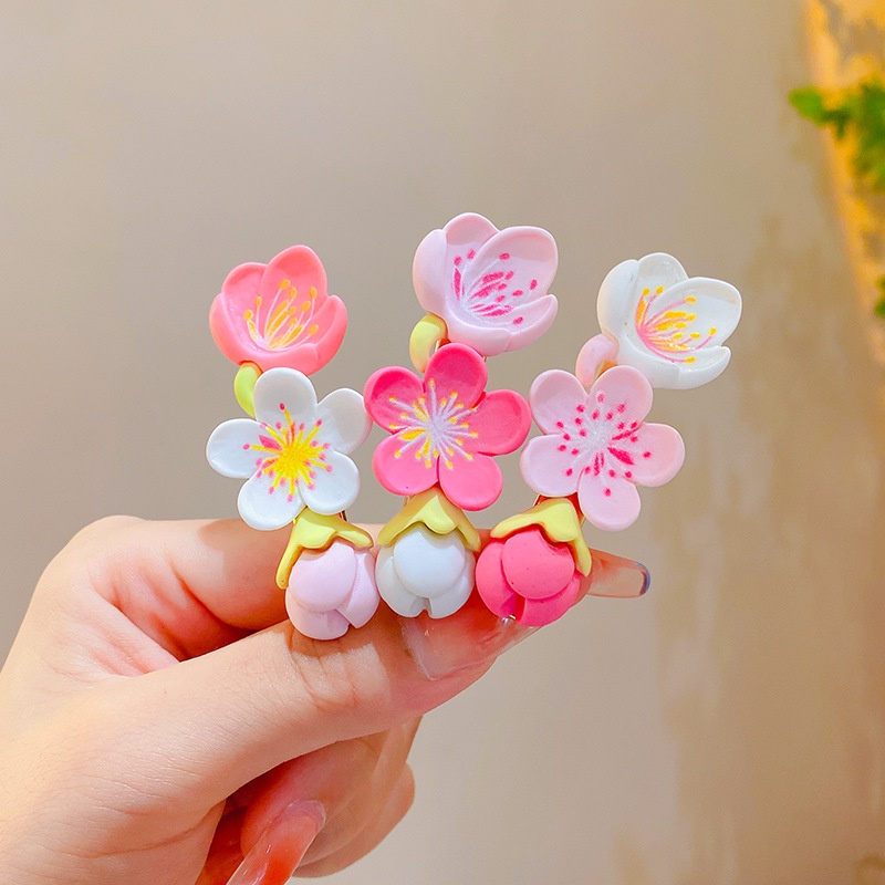 Kẹp Tóc Màu Hồng Hoa Anh Đào Thời Trang Hàn Quốc Cho Nữ