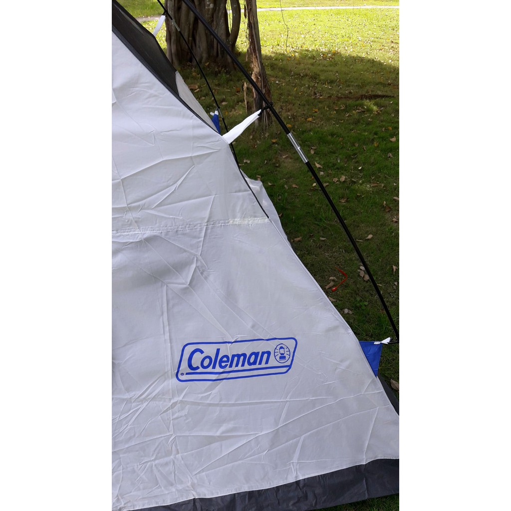 lều cắm trại du lịch Colemam SunDome 6 người 2 lớp đường may tấm phủ ngoài có ép keo chống mưa chống thấm lỗ kim may