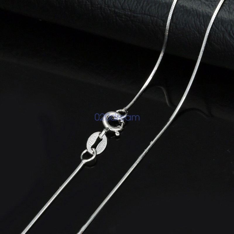 【Còn hàng】 100% Thật rắn 925 Sterling Silver Chain 1.0mm Snake Chain Stamped Italy 16 &quot;đến 26&quot; All Size Ladies Gift