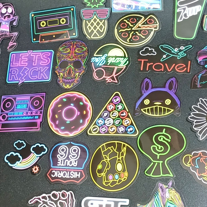Bộ Sticker dán cao cấp dùng dán xe, dán mũ bảo hiểm nhiêu hình độc đáo đẹp