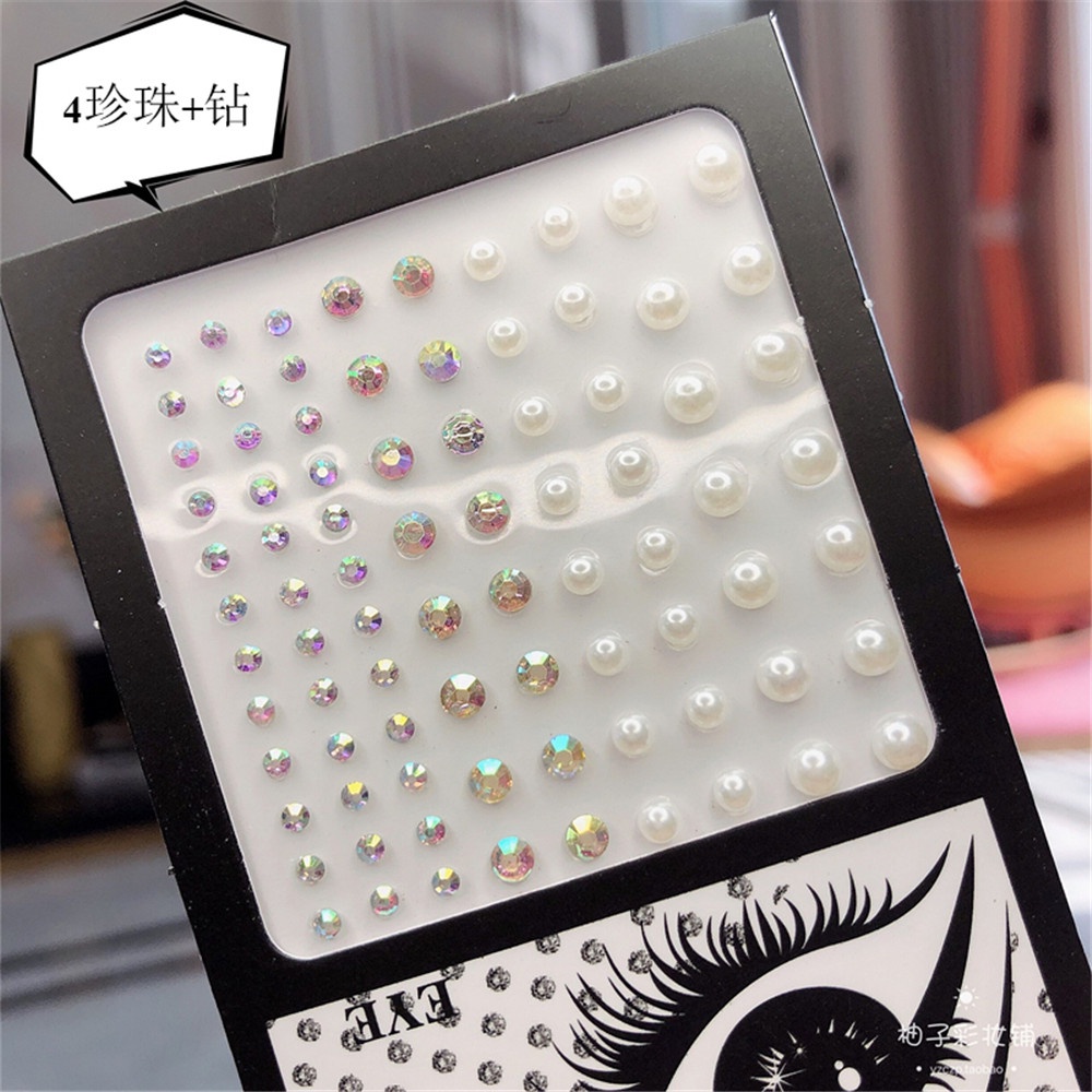 [Hàng mới về] Kim cương ngọc trai nhân tạo hình giọt nước trang điểm mắt xinh xắn