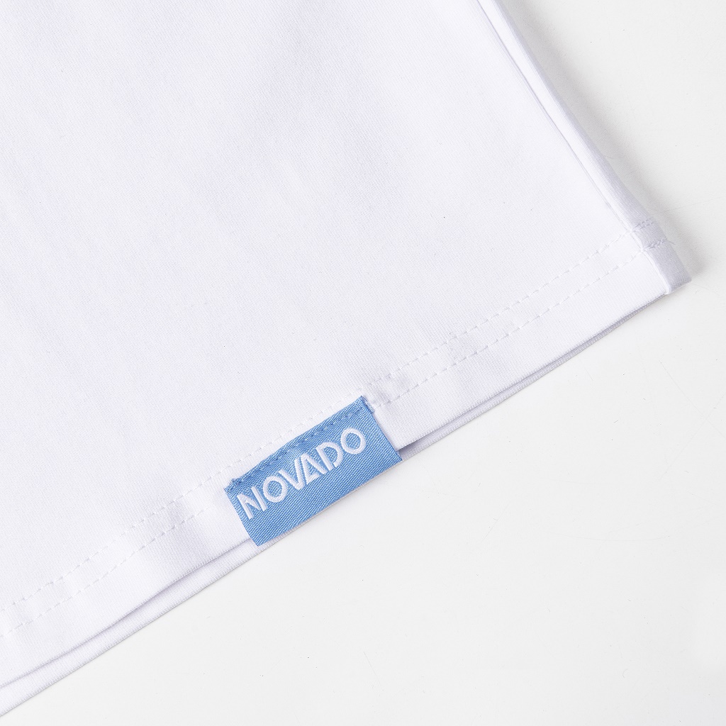 Áo Phông Tay Lỡ Form Rộng Local Brand Novado Fashion Cotton 4 Chiều Nam / Nữ Dày Dặn Thoáng Mát Trắng N20T-HT