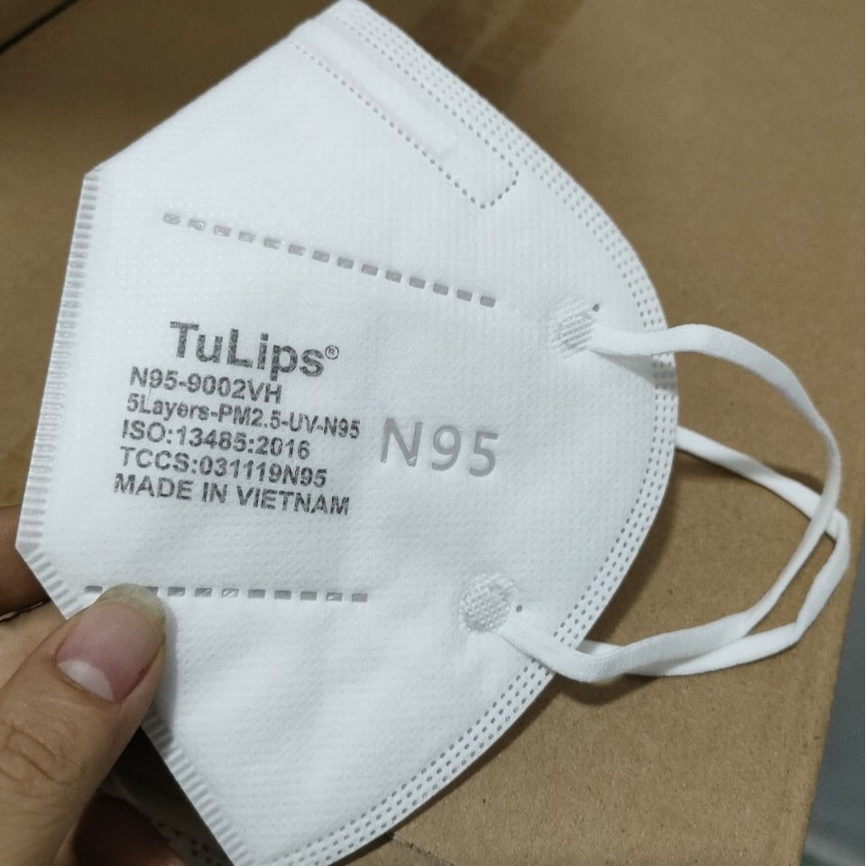 Khẩu trang N95 Tulips và TW.N95 ngăn bụi mịn PM2.5 (Hàng chính hãng)