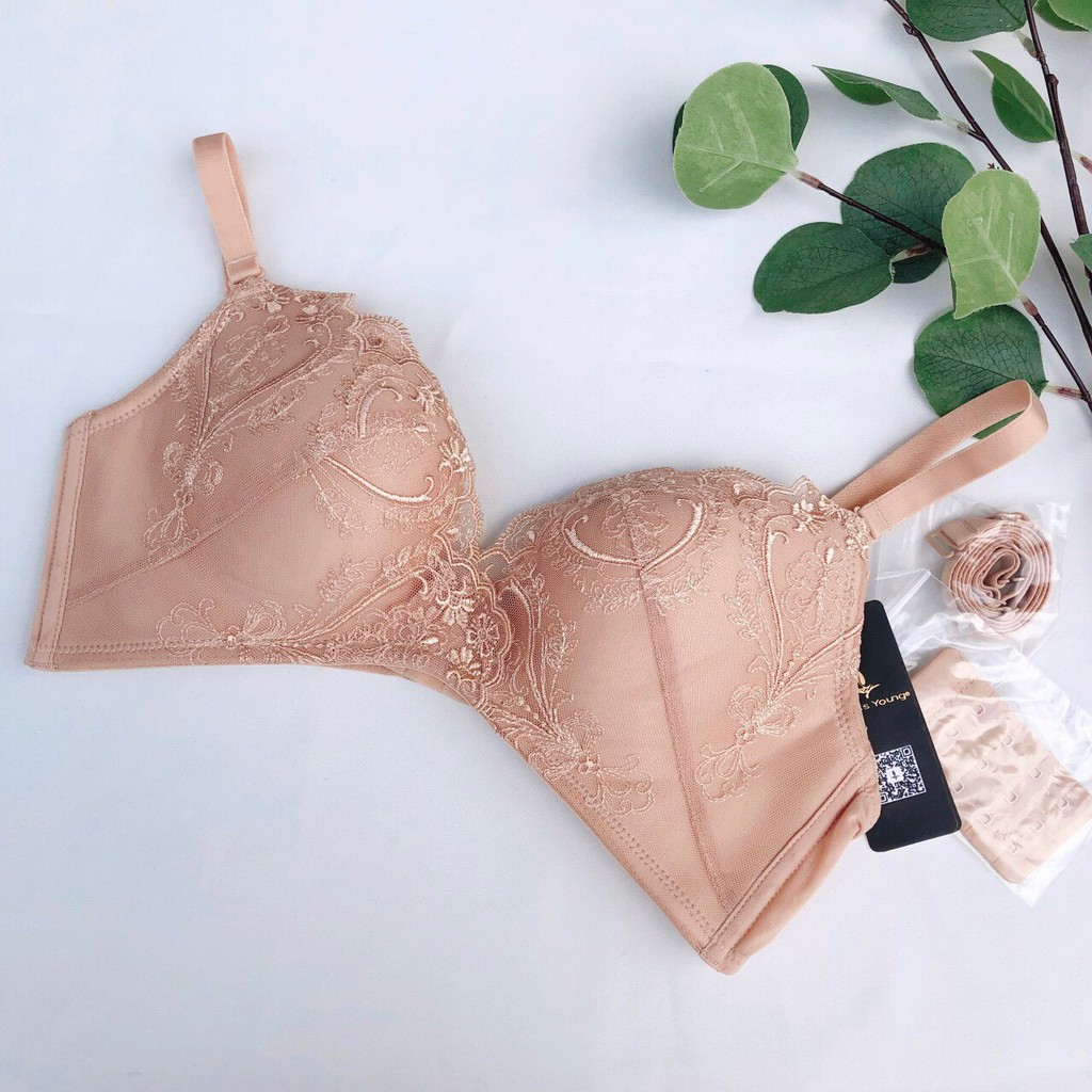 Áo lót su ren không gọng nâng ngực tạo khe siêu sexy A09