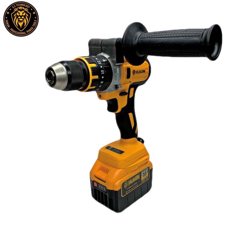 Máy khoan pin Hukan X8 Pro 21v 125Nm rút lõi siêu mạnh 3 chức năng đầu kẹp 13mm new 2022