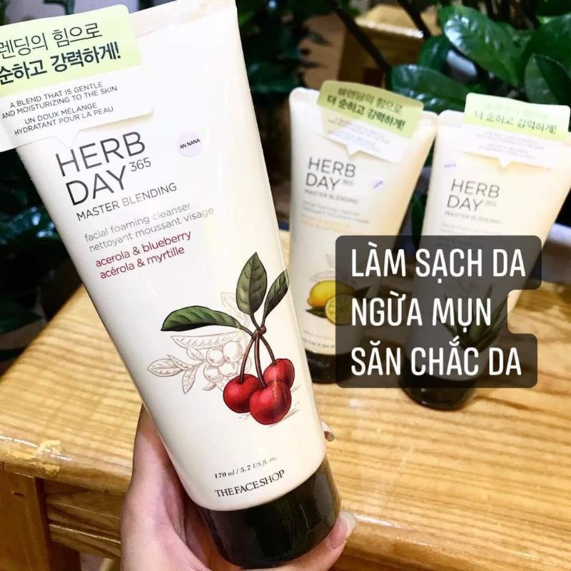 [𝗕𝗜𝗚𝗦𝗔𝗟𝗘] Sữa Rửa Mặt The Face Shop Herb Day 365 Cleansing Foam  có thể Inbox chọn mùi | BigBuy360 - bigbuy360.vn