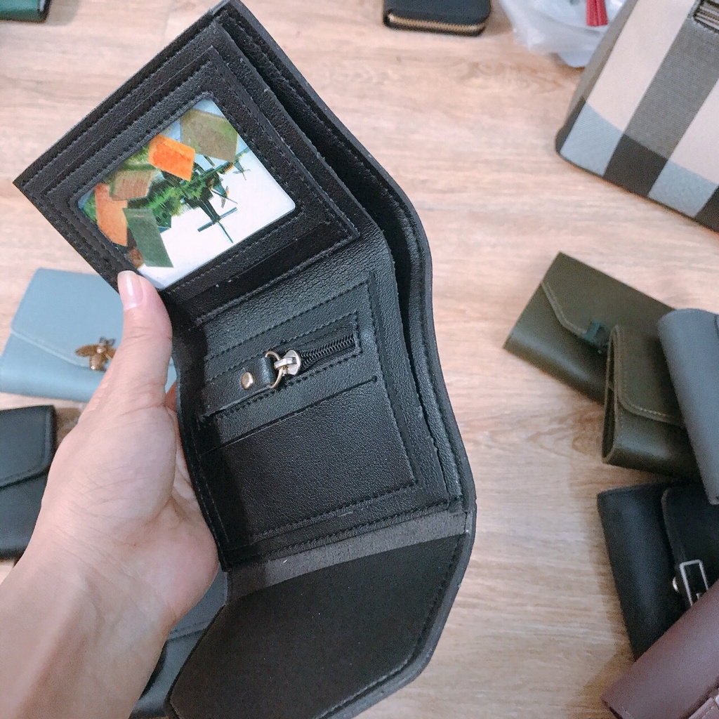 Ví Ngắn Gập Da Mềm Kèm Video và Hình Thật Sản Phẩm Rosabell