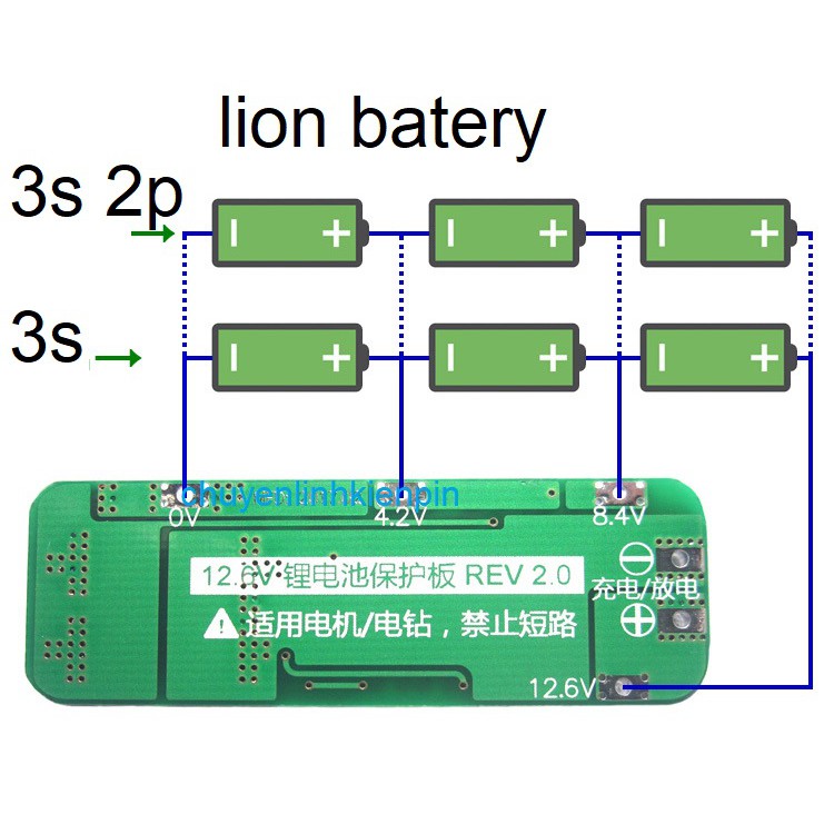 Mạch 3S 20A Full, bảo vệ Pin Lion ( BL64_75 )