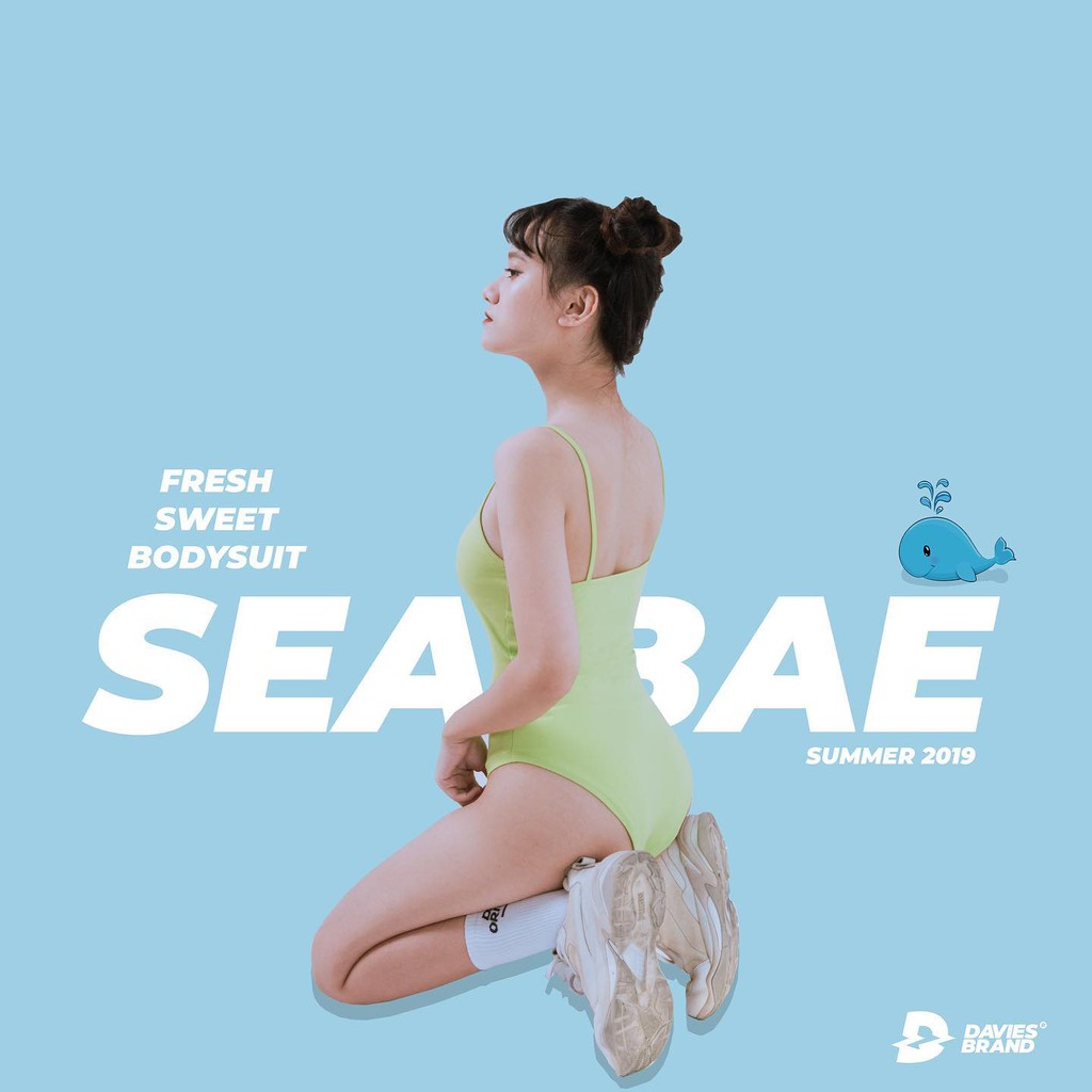 Bodysuit Sea Ba màu xanh local brand Davies. | BigBuy360 - bigbuy360.vn