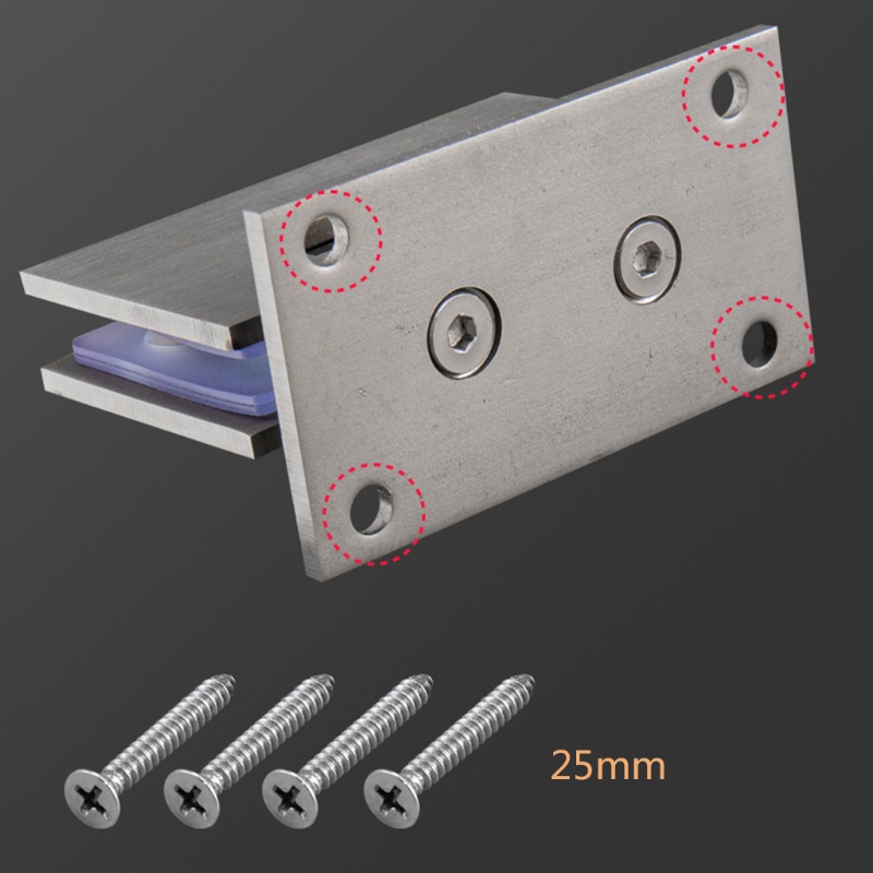 Bản Lề Inox Góc 90 Độ Cho Cửa Kính 8-12mm