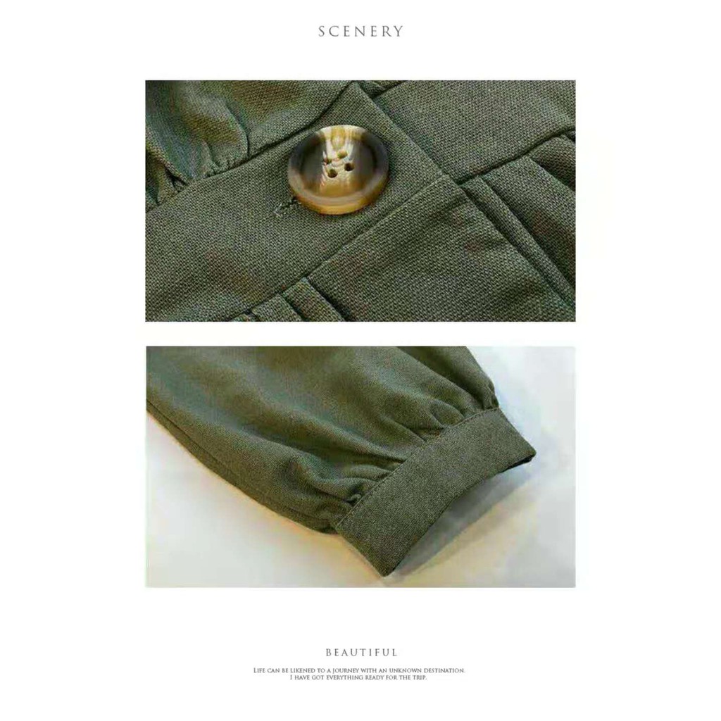 Áo sơ mi BH trơn tay dài đính khuy phong cách đơn giản trẻ trung thời trang Hàn Quốc