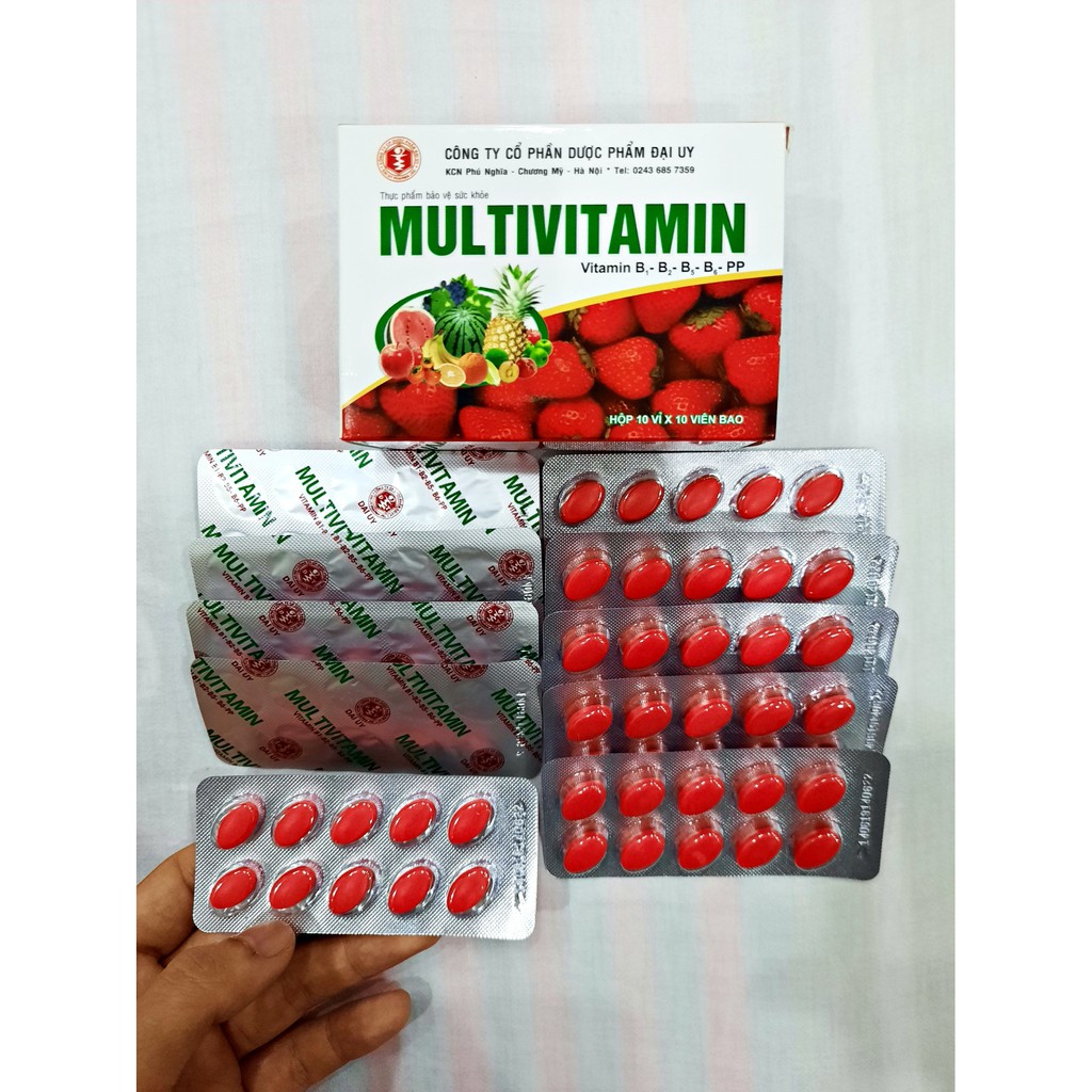 Multivitamin Đại Uy (Hộp 10 vỉ x 10 viên) | Thế Giới Skin Care